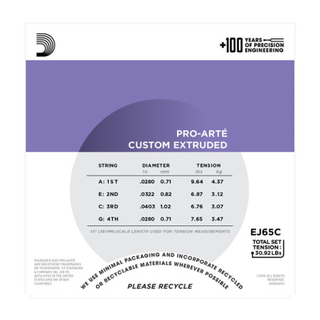 D'Addario EJ65C по цене 750 ₽