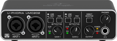 Behringer U-PHORIA UMC202HD по цене 8 950 ₽