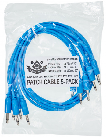 Black Market Modular patchcable 5-Pack 50 cm blue по цене 1 105 ₽