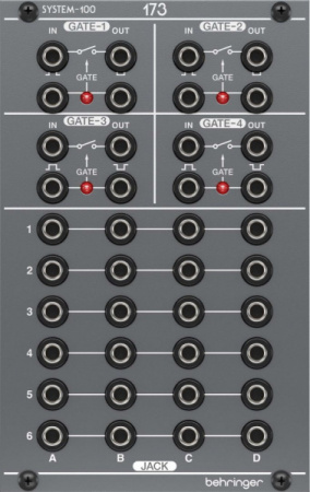 Behringer SYSTEM 100 173 QUAD SIGNAL GATE/ PATCH BAY по цене 11 900 ₽