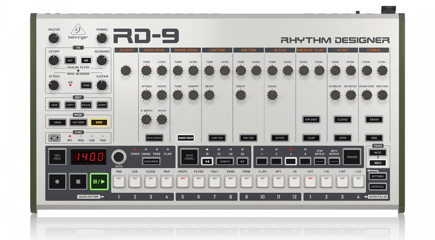 Behringer | Цена и подробности о конструкторе ритма RD-9