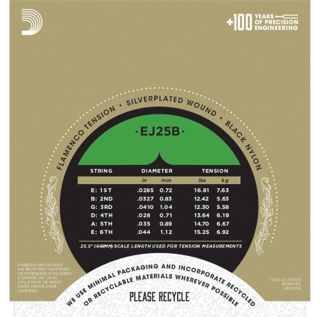D'Addario EJ25B Flamenco по цене 3 400 ₽