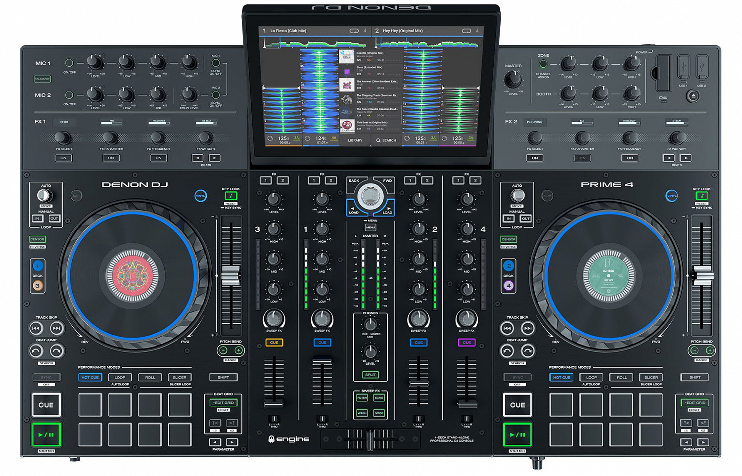 Denon Prime 4: подробности о новом DJ-контроллере